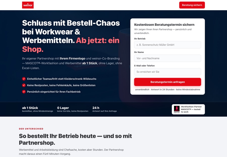 Ansatz B — Lead-Maschine