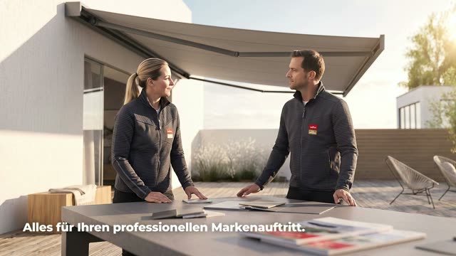 Beratung unter der Markise